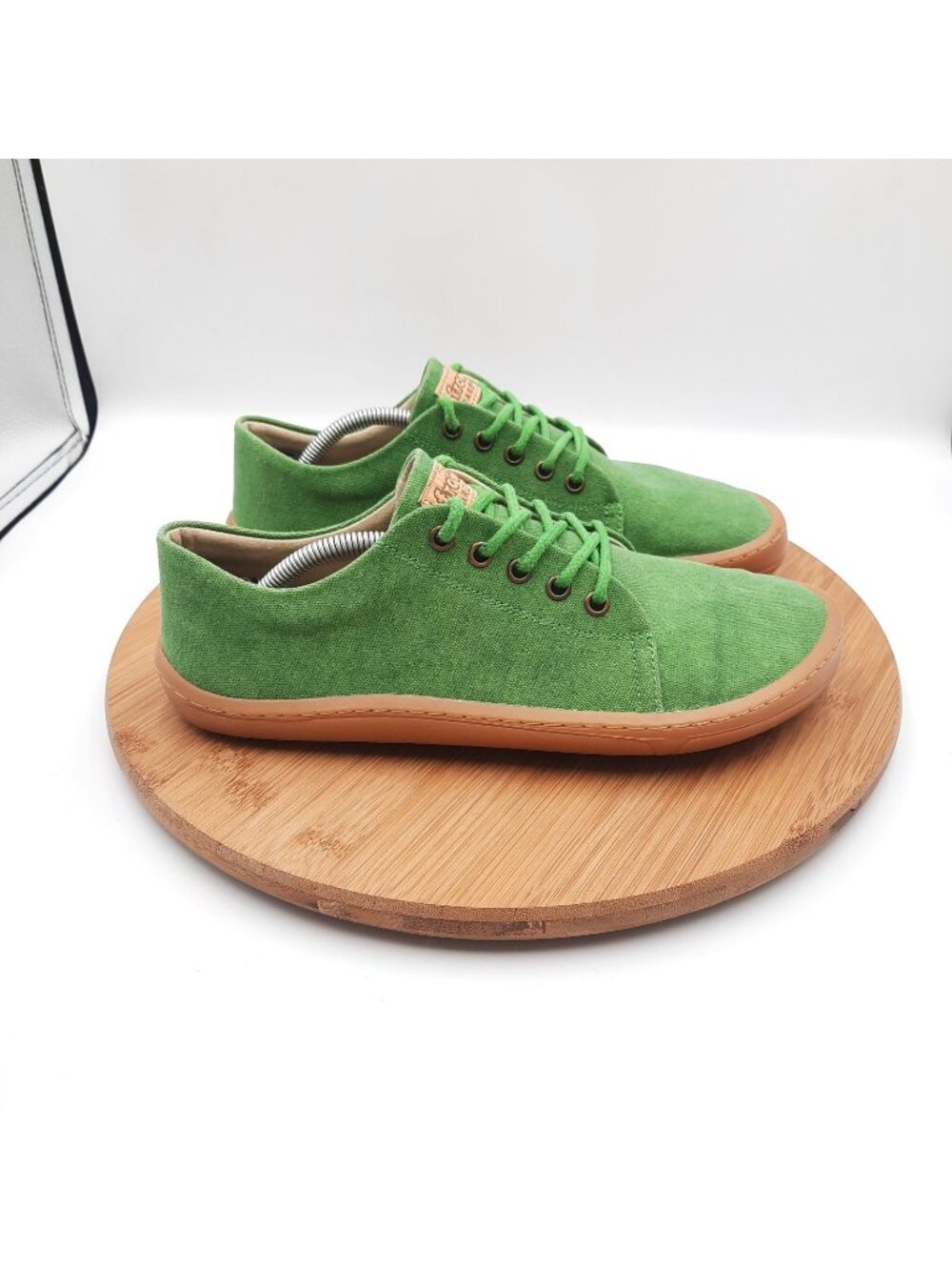 Froddo Barefoot Womens 38 US 7 Shoes Green Canvas Gum Sole Zero Drop Sneakers